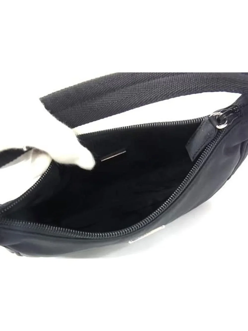 Prada Tessuto Nylon Handbag Pouch Black